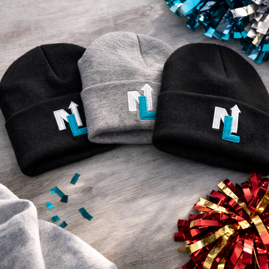 Next Level Embroidered Beanie | Custom Cheer Team Spirit Wear Hat