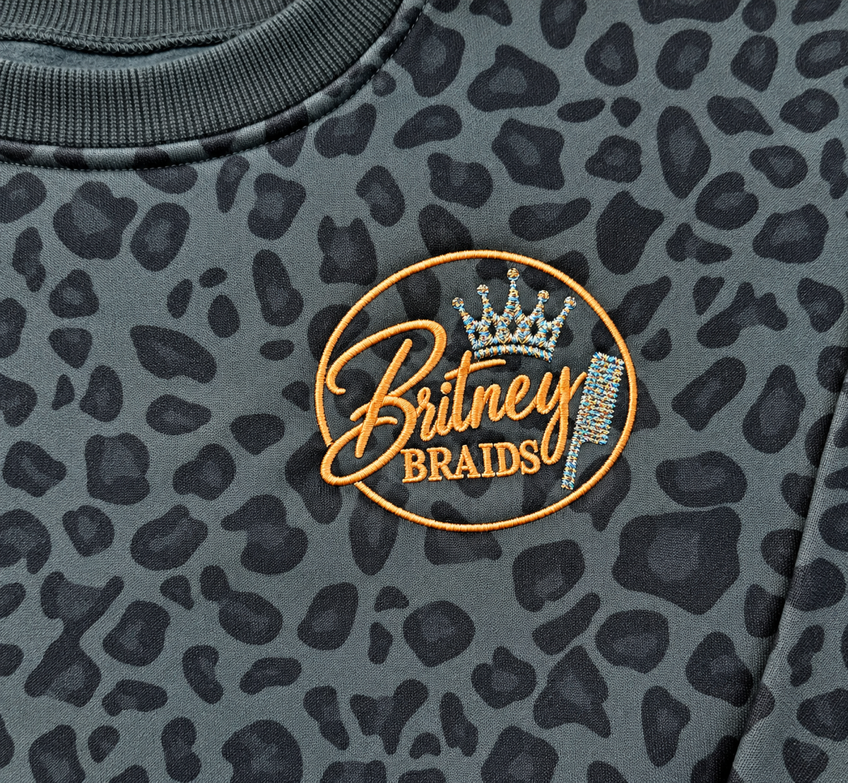 Britney Braids Leopard Crew & Hoodie