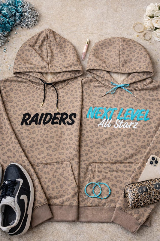 HCIC Leopard Embroidered Hoodie- Sideline Presence Collection.   For the ones who lead from the sidelines — not blend into them.