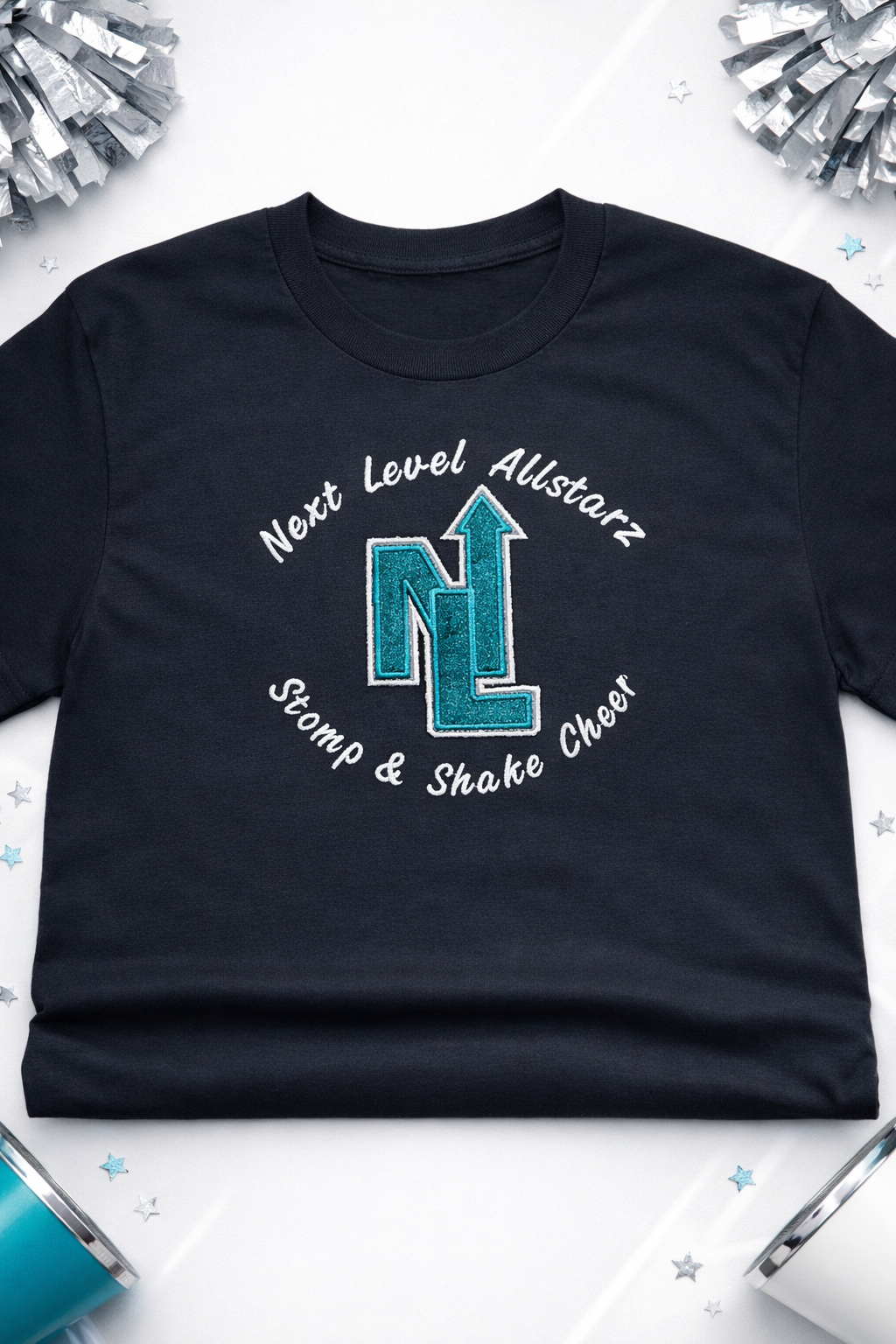 Next Level Appliqué Logo Crewneck & Tee