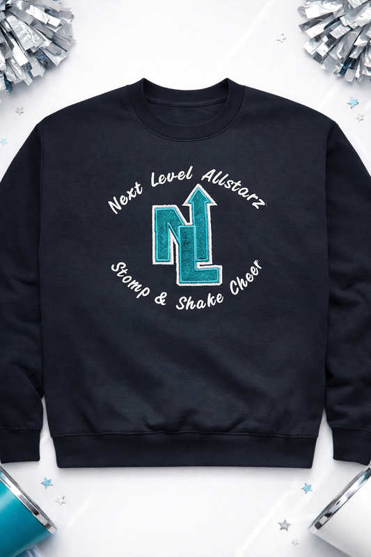 Next Level Appliqué Logo Crewneck & Tee